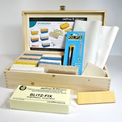 Boîte à gommes et éponges