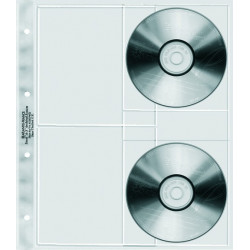 Feuilles d?album polyester perforées pour 2 CD-ROM