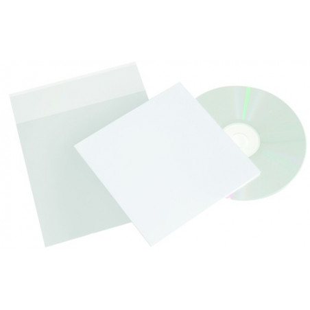 Pochette transparente polyester format CD/DVD