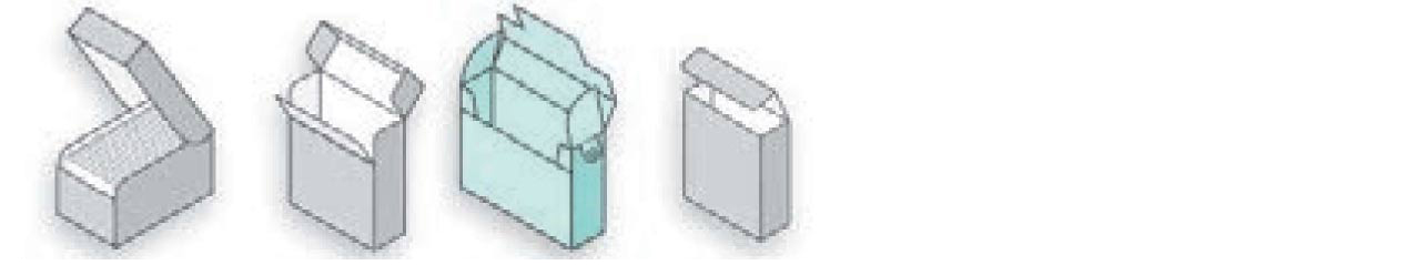 Boîtes verticale à couvercle attenant illustration